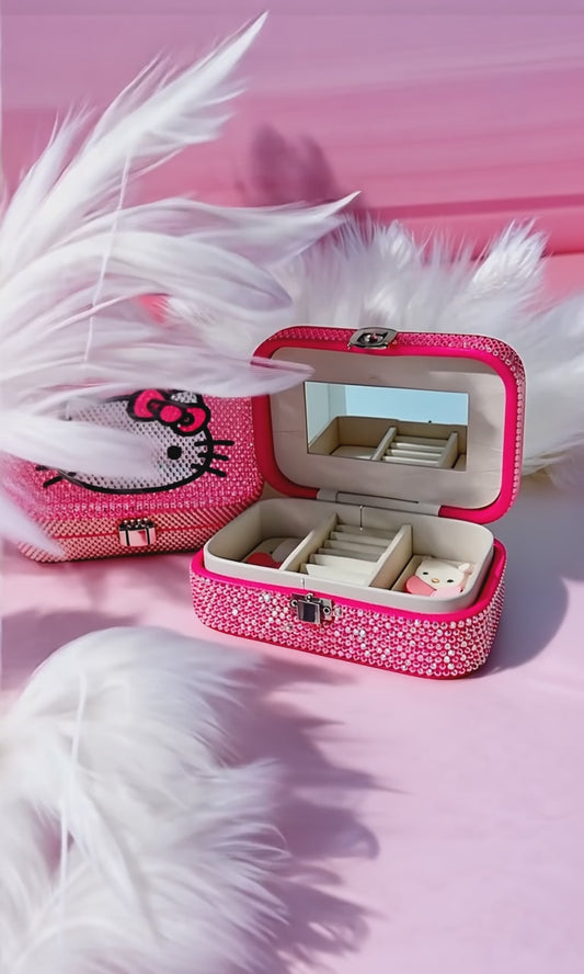 Sparkling Pink Hello Kitty Bling Jewelry Box